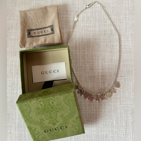 Gucci Jewelry - Gucci Silver Heart Charm Necklace - Silver